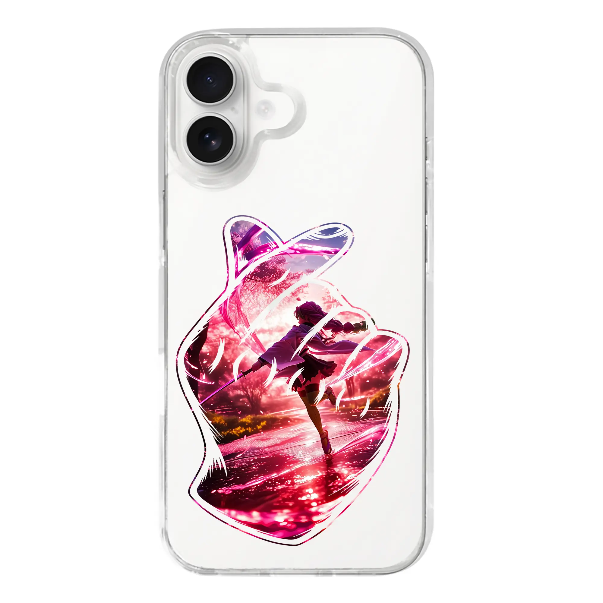 鬼滅の刃 グッズ,甘露寺 蜜璃 - iPhone 17シリーズ 透明スマホケース – 薄型・耐衝撃・精密フィット保護カバー